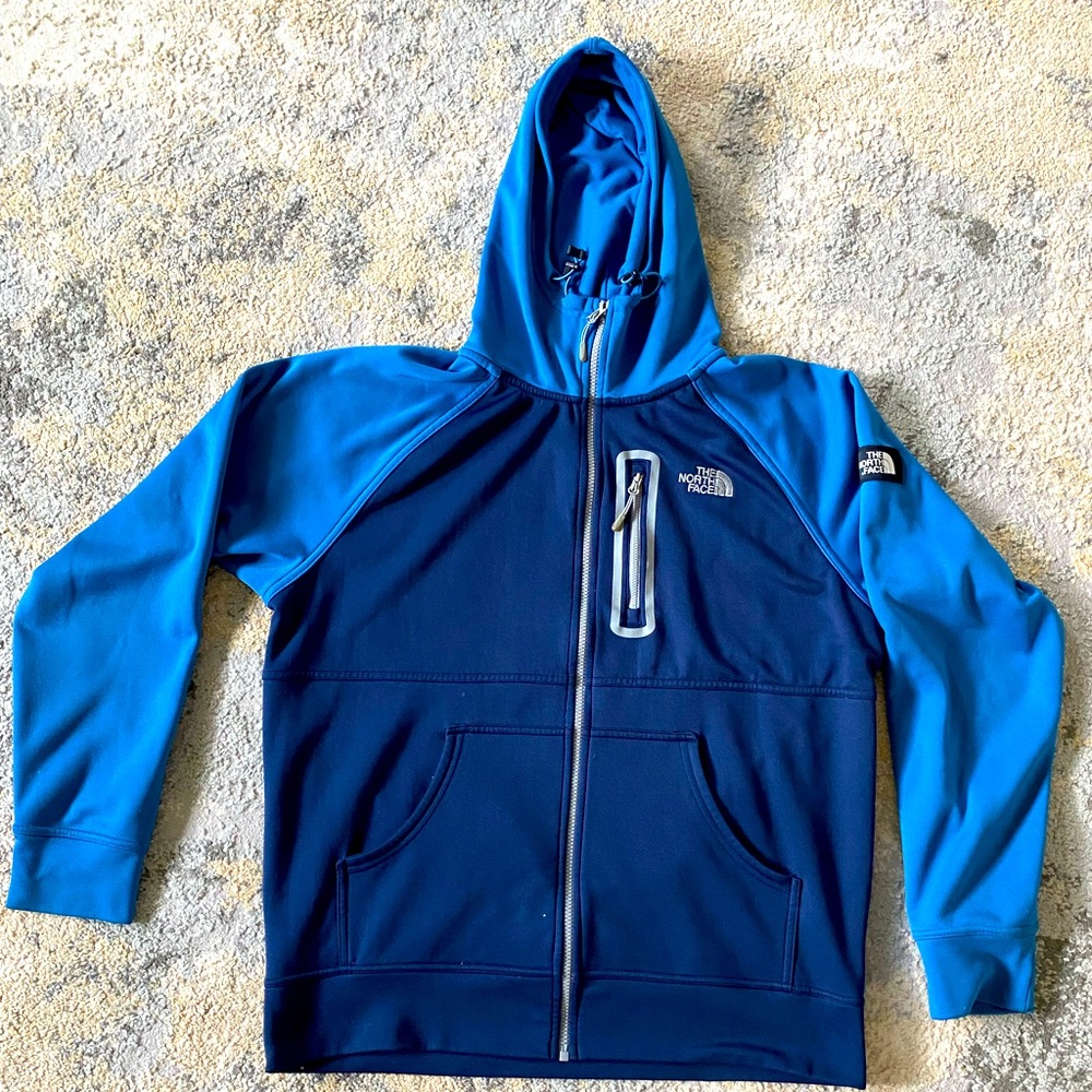 The North Face Men’s Blue Full-Zip Hoodie, Large